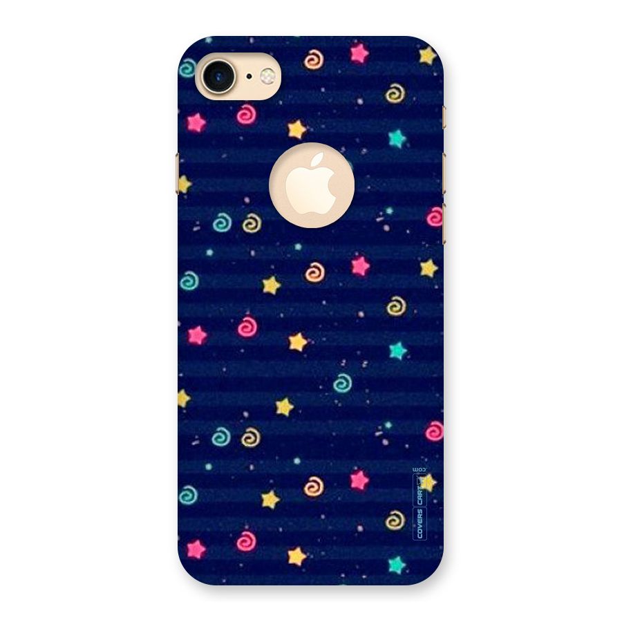 Cute Stars Design Back Case for iPhone 7 Logo Cut