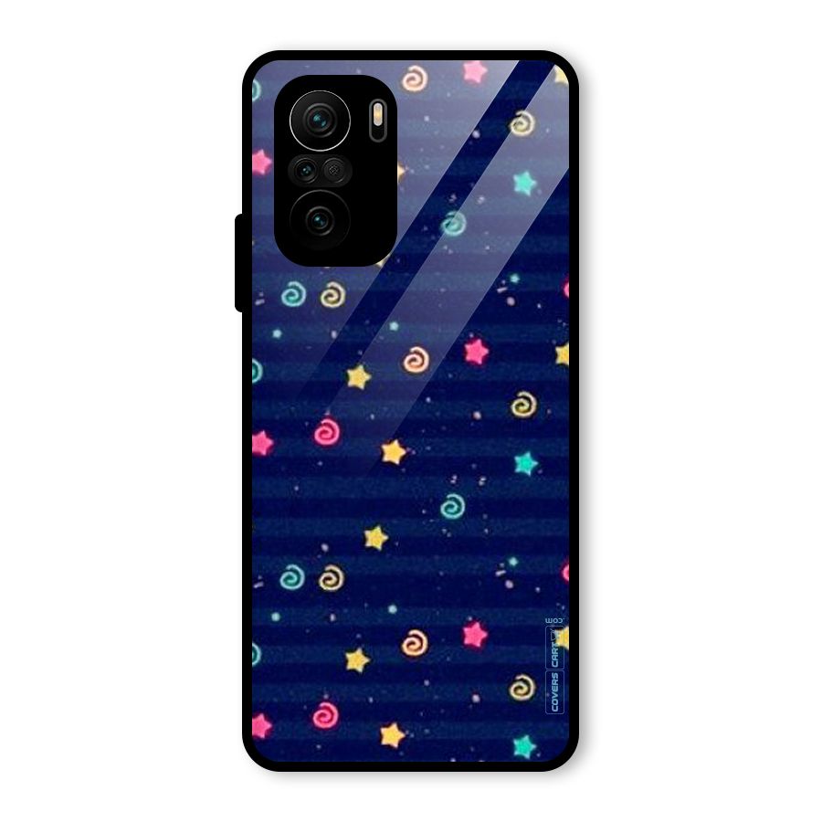 Cute Stars Design Glass Back Case for Mi 11X Pro