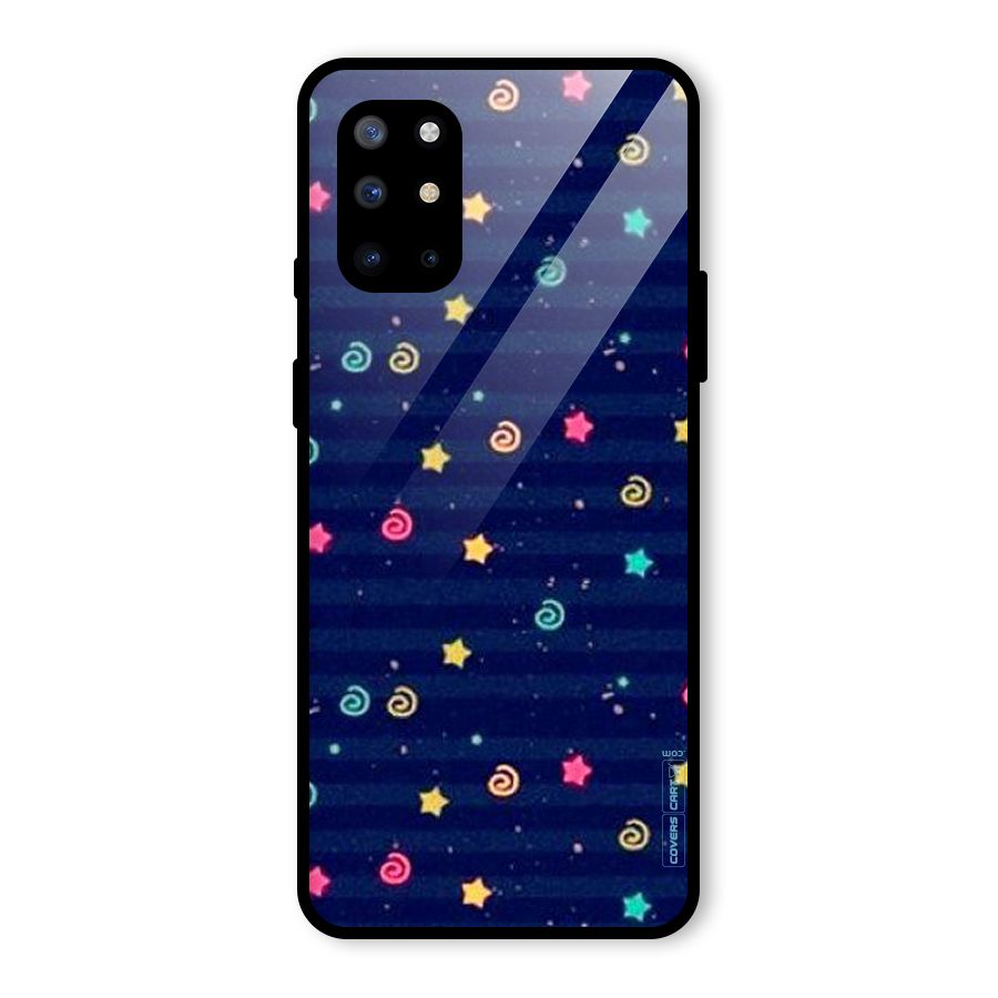 Cute Stars Design Glass Back Case for OnePlus 8T