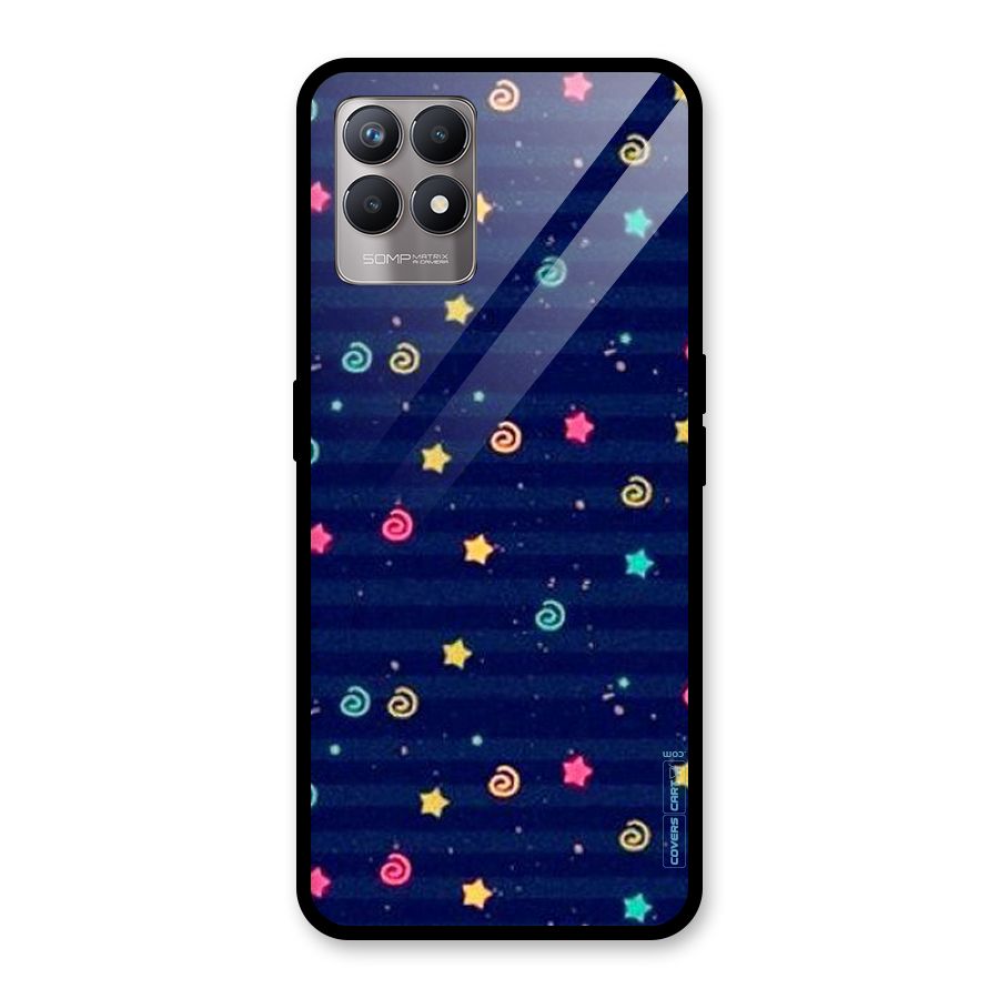 Cute Stars Design Glass Back Case for Realme Narzo 50