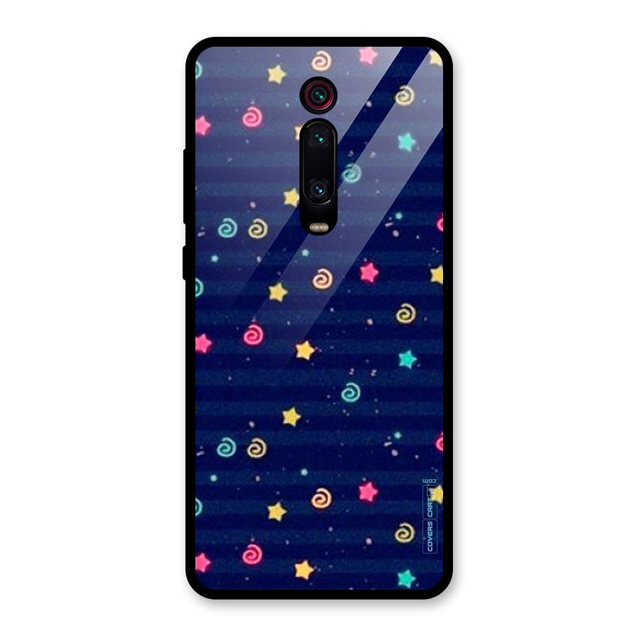 Cute Stars Design Glass Back Case for Redmi K20 Pro