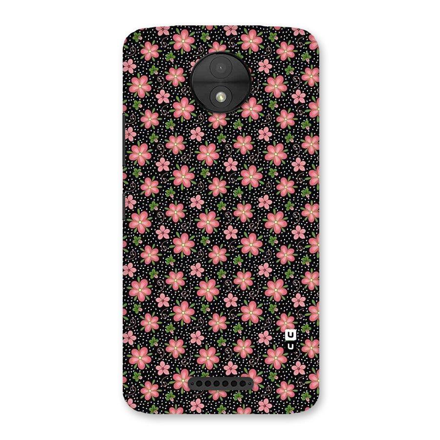 Cute Tiny Flowers Back Case for Moto C