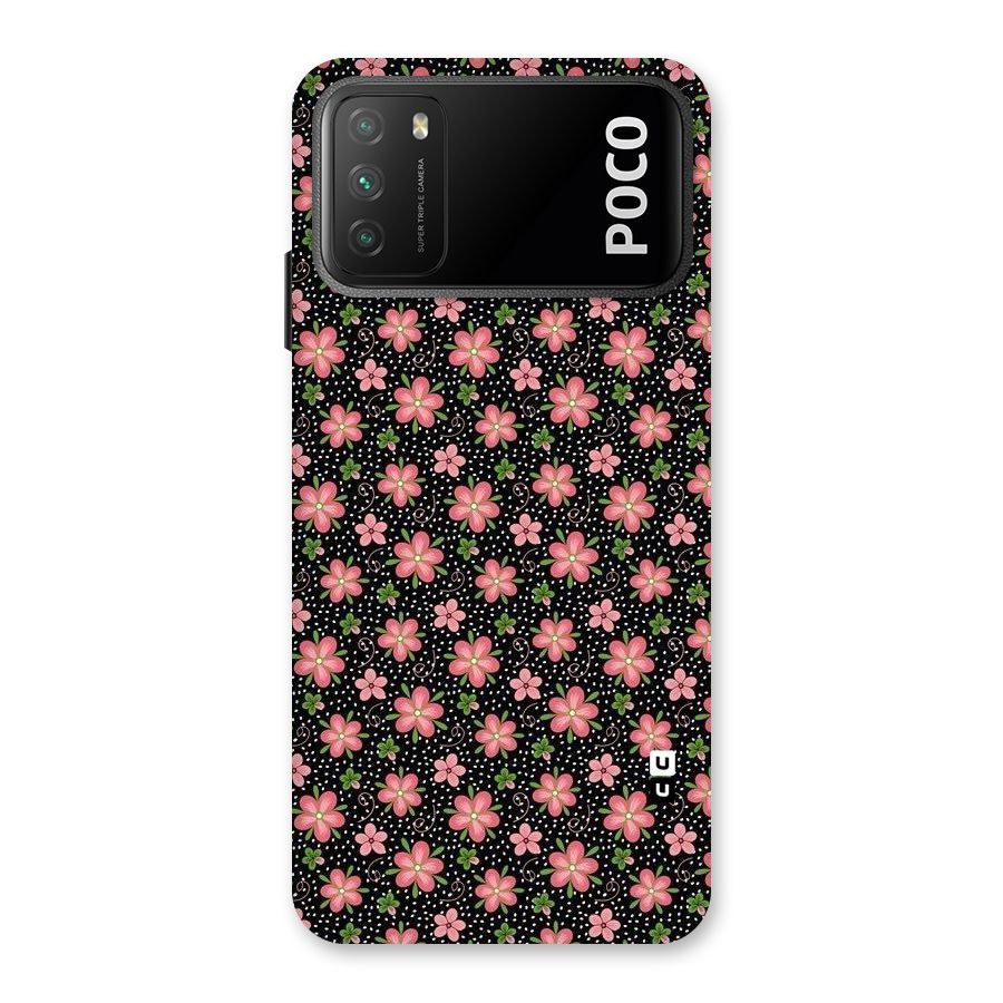 Cute Tiny Flowers Back Case for Poco M3