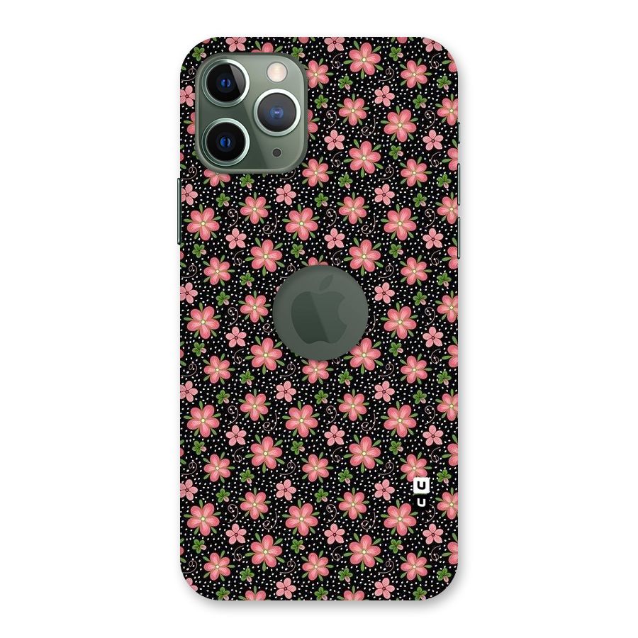 Cute Tiny Flowers Back Case for iPhone 11 Pro Logo  Cut