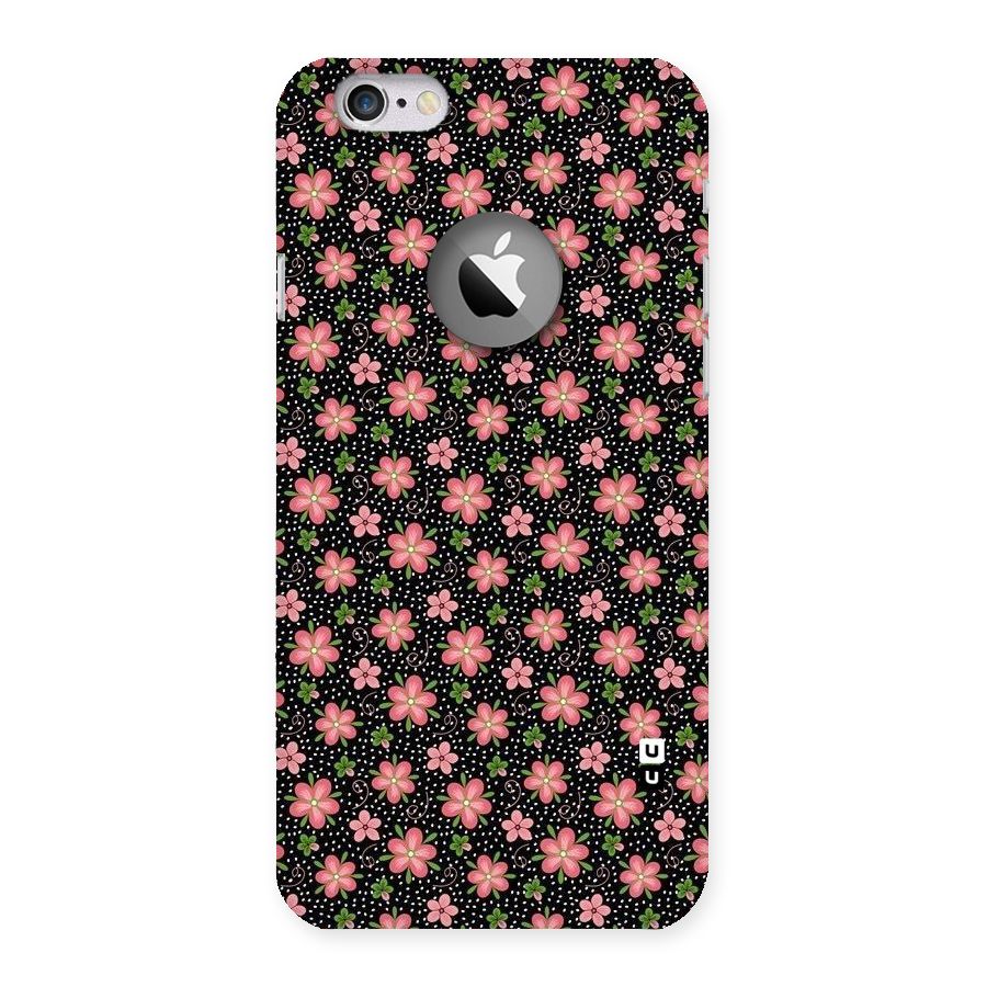 Cute Tiny Flowers Back Case for iPhone 6 Logo Cut