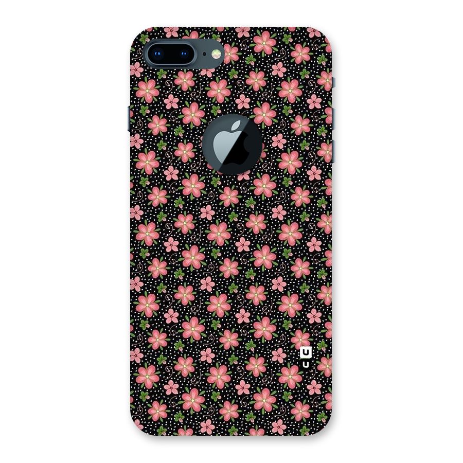 Cute Tiny Flowers Back Case for iPhone 7 Plus Logo Cut