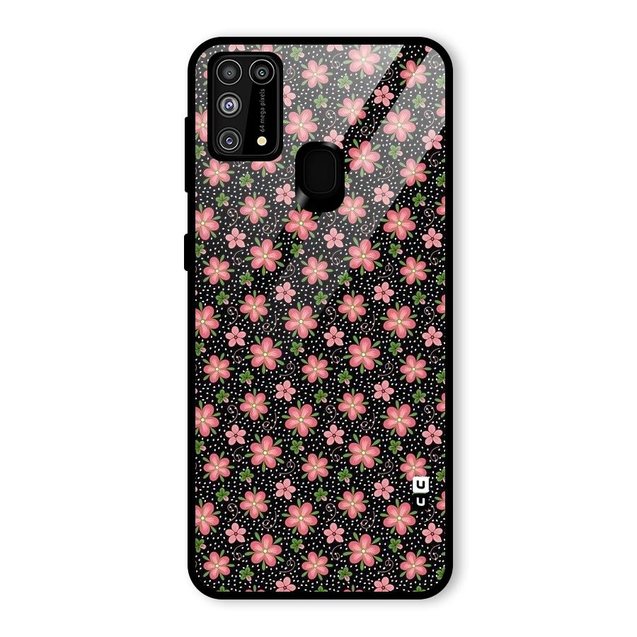 Cute Tiny Flowers Glass Back Case for Galaxy M31