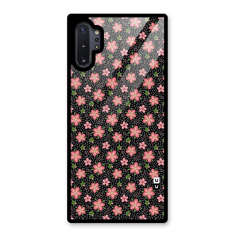 Cute Tiny Flowers Glass Back Case for Galaxy Note 10 Plus