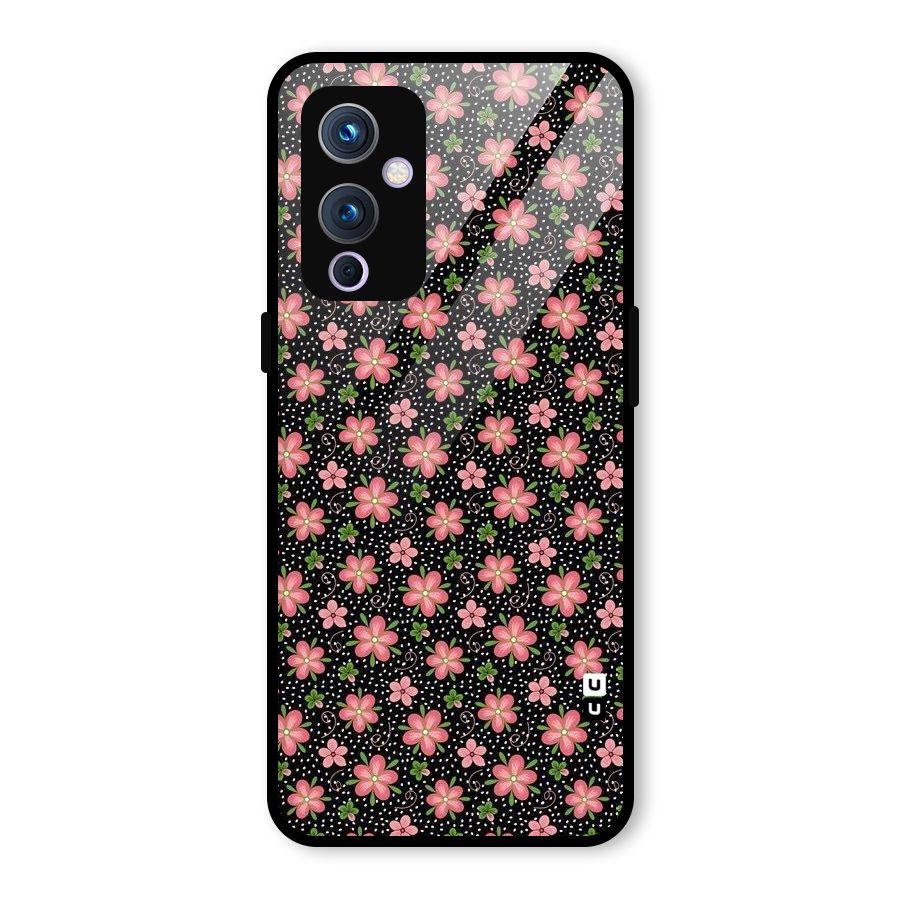 Cute Tiny Flowers Glass Back Case for OnePlus 9
