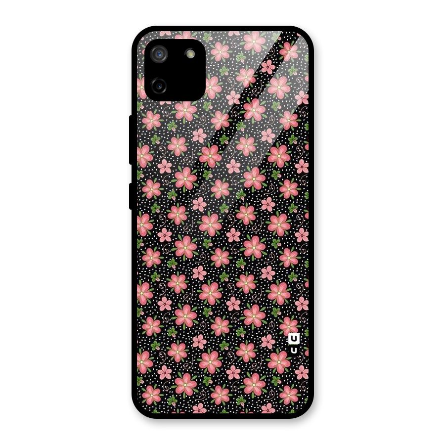 Cute Tiny Flowers Glass Back Case for Realme C11