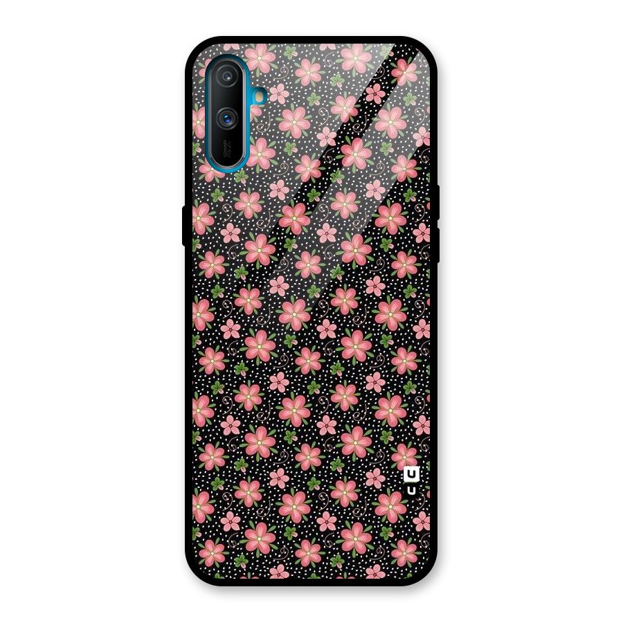 Cute Tiny Flowers Glass Back Case for Realme C3