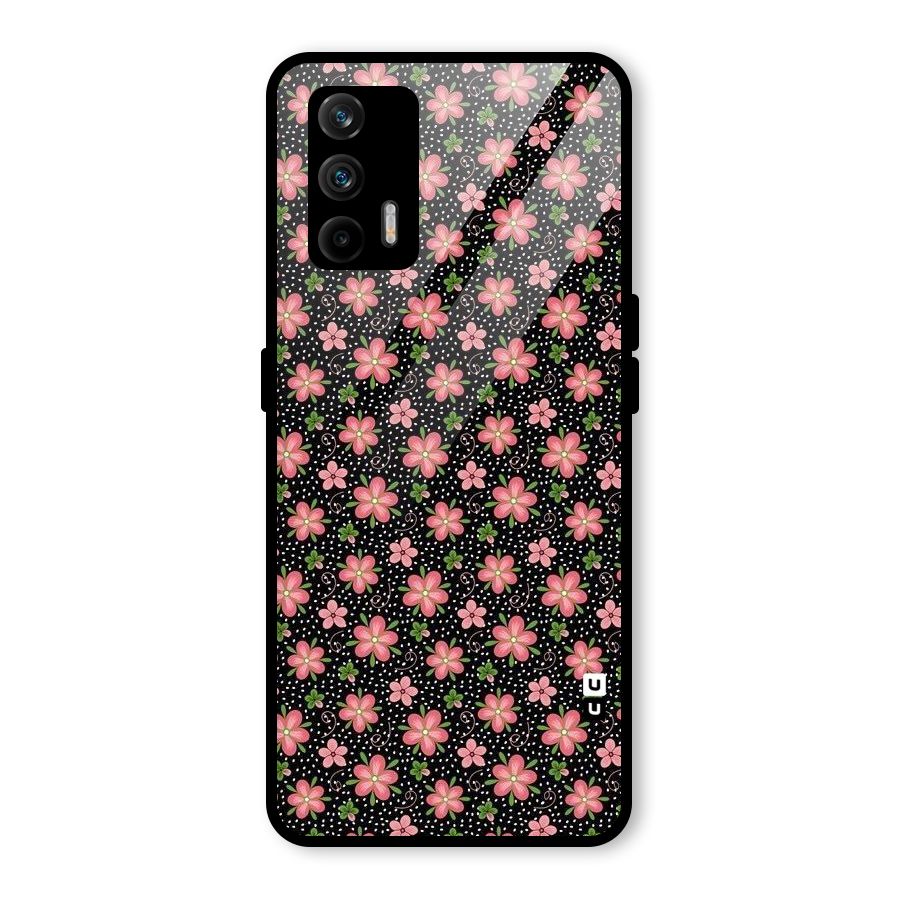 Cute Tiny Flowers Glass Back Case for Realme GT 5G