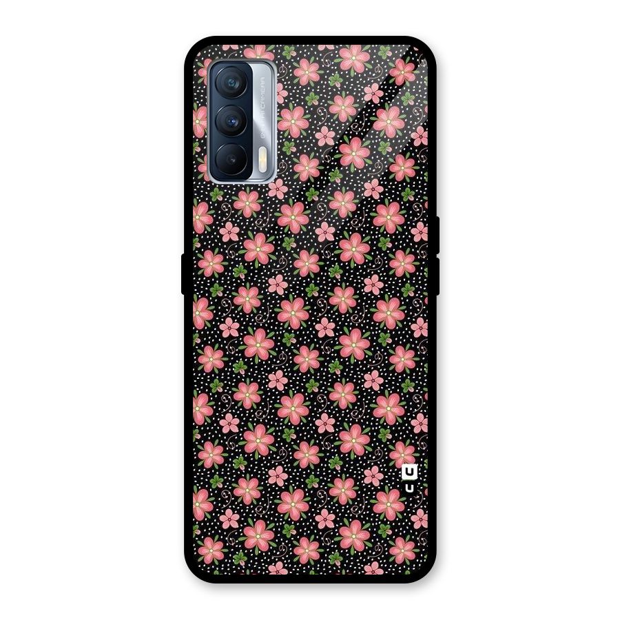 Cute Tiny Flowers Glass Back Case for Realme X7