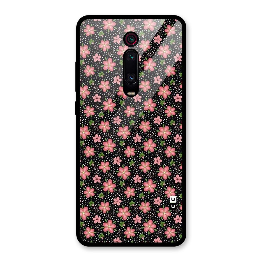 Cute Tiny Flowers Glass Back Case for Redmi K20 Pro
