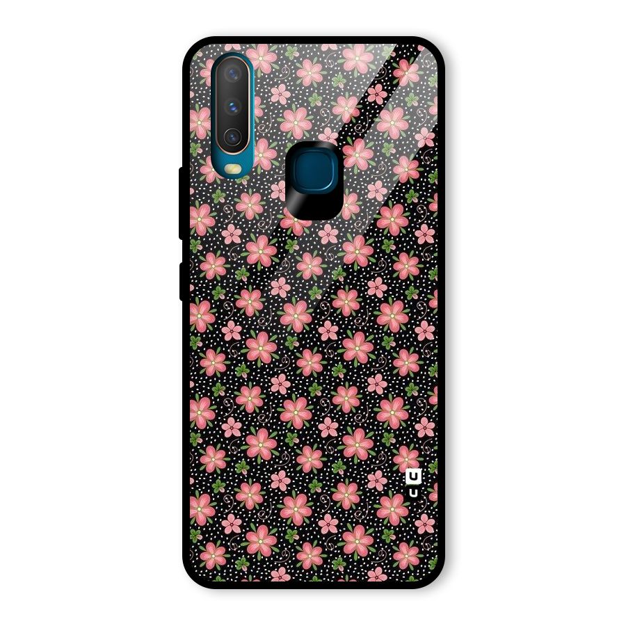 Cute Tiny Flowers Glass Back Case for Vivo U10