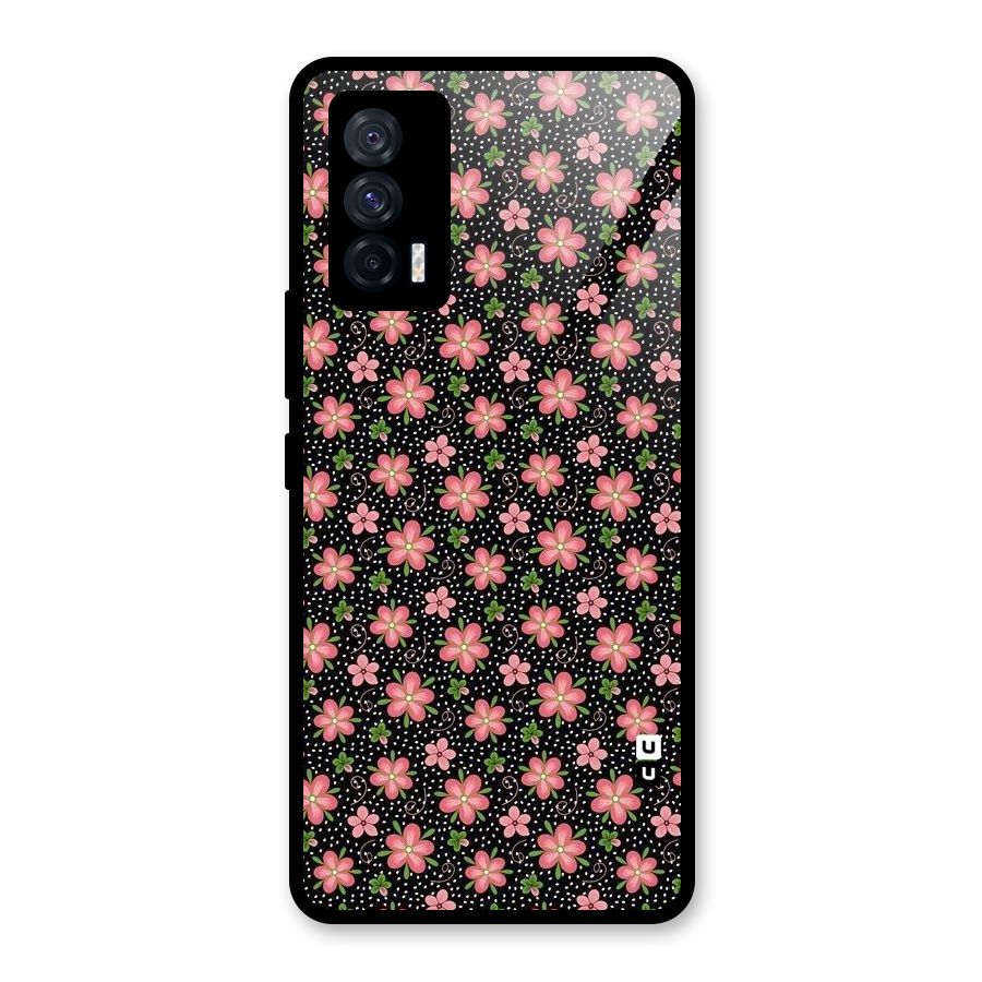 Cute Tiny Flowers Glass Back Case for Vivo iQOO 7 5G