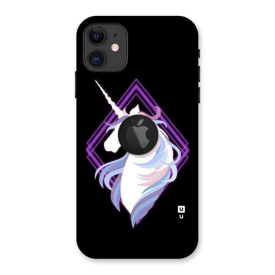 Cute Unicorn Illustration Back Case for iPhone 11 Logo Cut