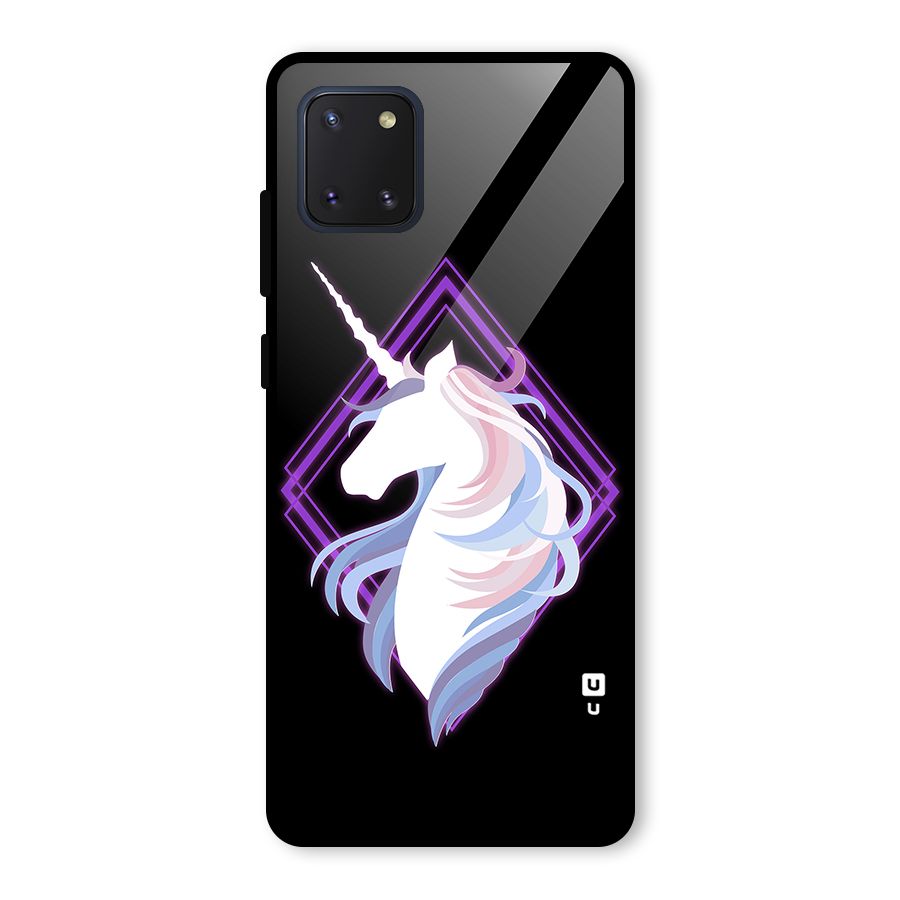 Cute Unicorn Illustration Glass Back Case for Galaxy Note 10 Lite