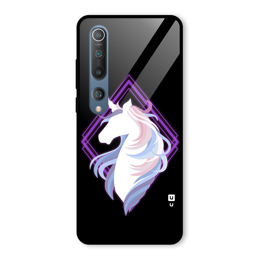 Cute Unicorn Illustration Glass Back Case for Mi 10