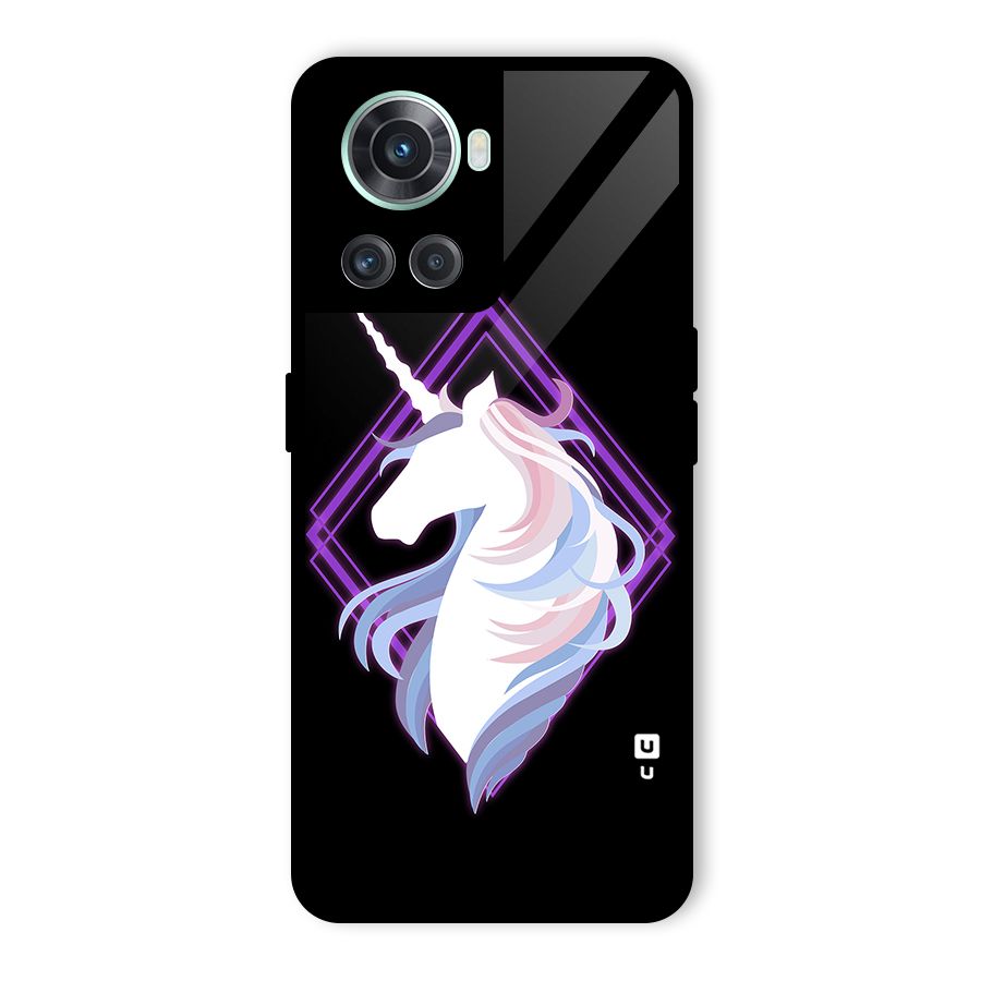 Cute Unicorn Illustration Glass Back Case for OnePlus 10R