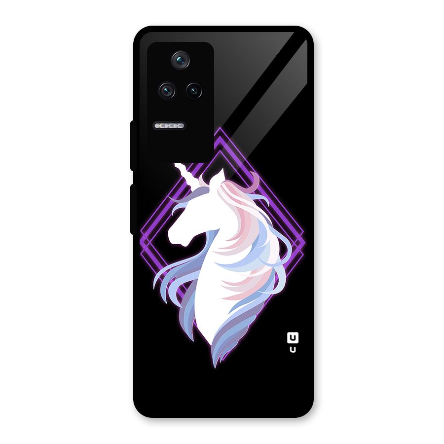 Cute Unicorn Illustration Glass Back Case for Poco F4 5G
