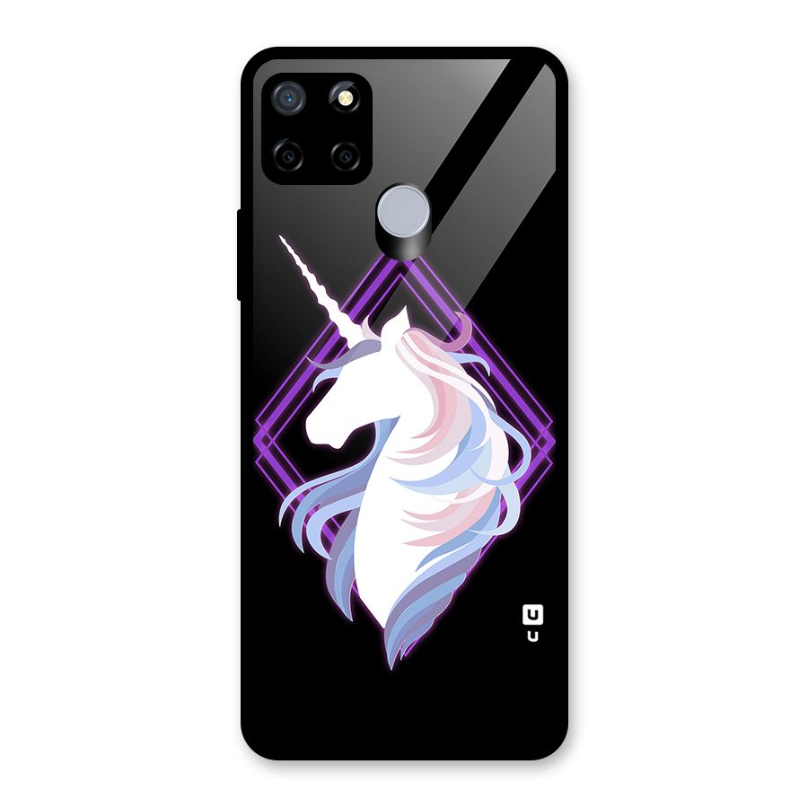 Cute Unicorn Illustration Glass Back Case for Realme Narzo 20