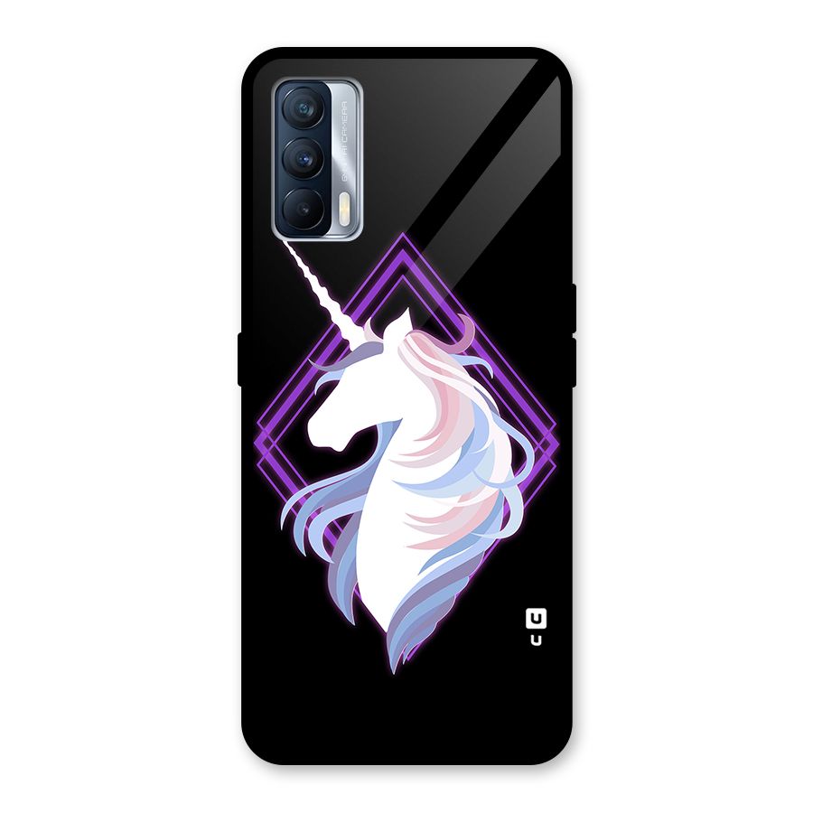 Cute Unicorn Illustration Glass Back Case for Realme X7