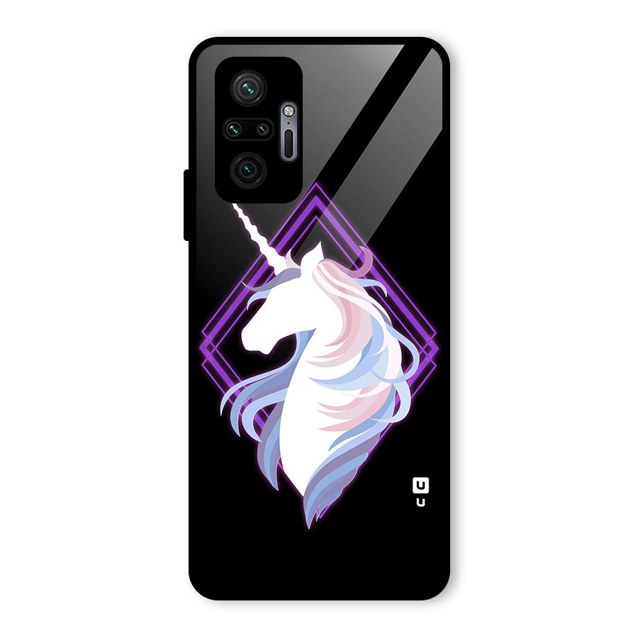 Cute Unicorn Illustration Glass Back Case for Redmi Note 10 Pro
