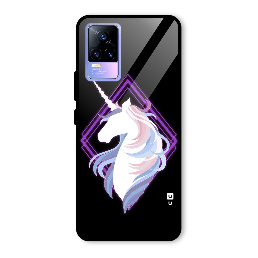 Cute Unicorn Illustration Glass Back Case for Vivo Y73