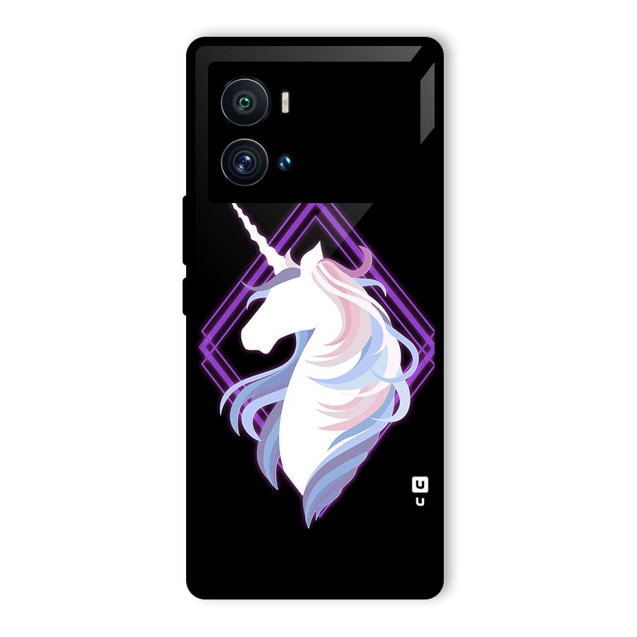 Cute Unicorn Illustration Glass Back Case for Vivo iQOO 9 Pro