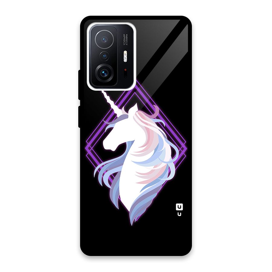 Cute Unicorn Illustration Glass Back Case for Xiaomi 11T Pro