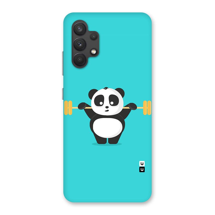 Cute Weightlifting Panda Back Case for Galaxy A32