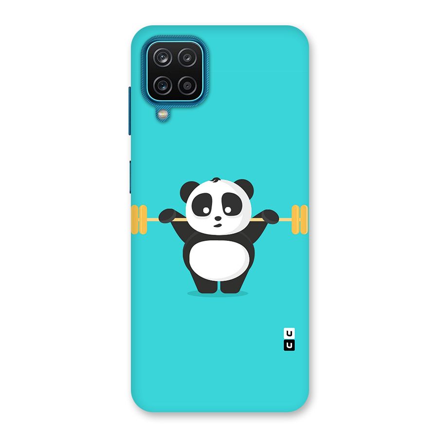 Cute Weightlifting Panda Back Case for Galaxy F12