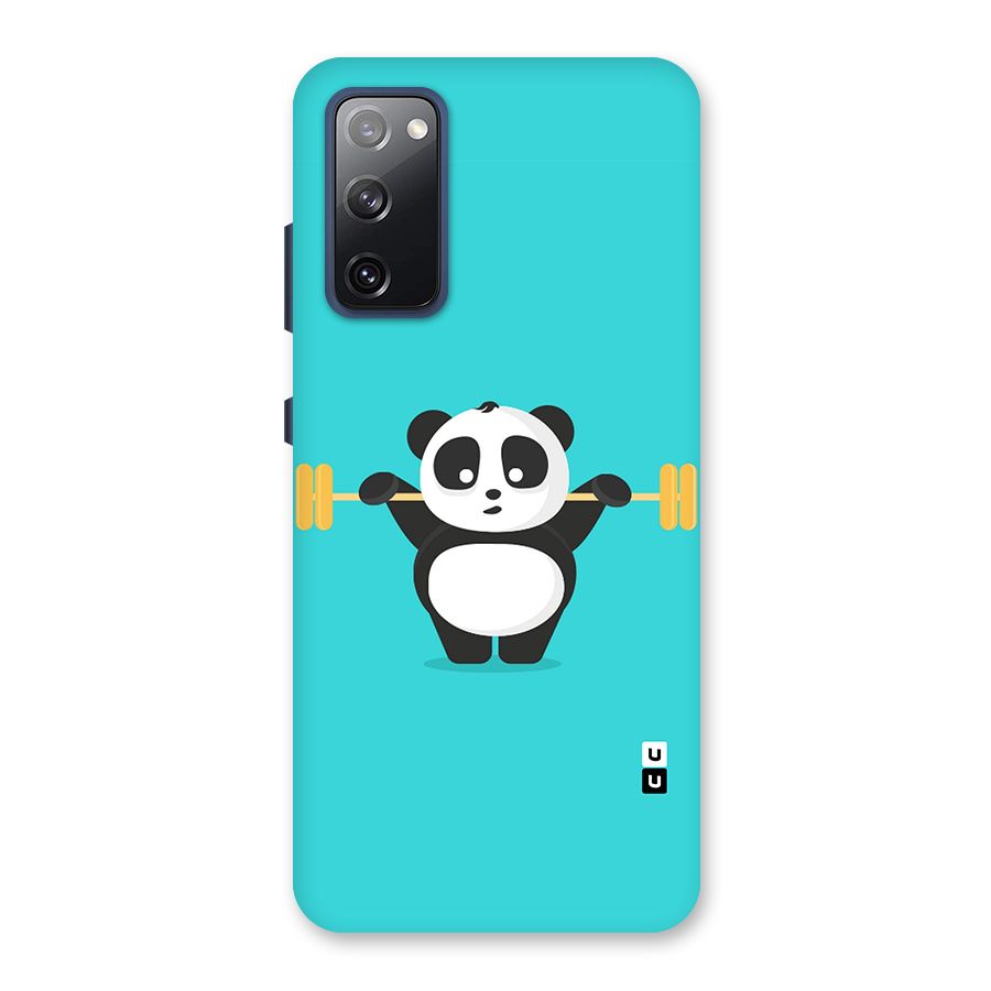 Cute Weightlifting Panda Back Case for Galaxy S20 FE