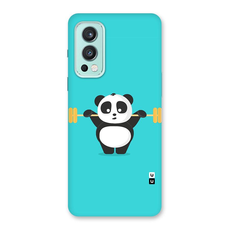Cute Weightlifting Panda Back Case for OnePlus Nord 2 5G