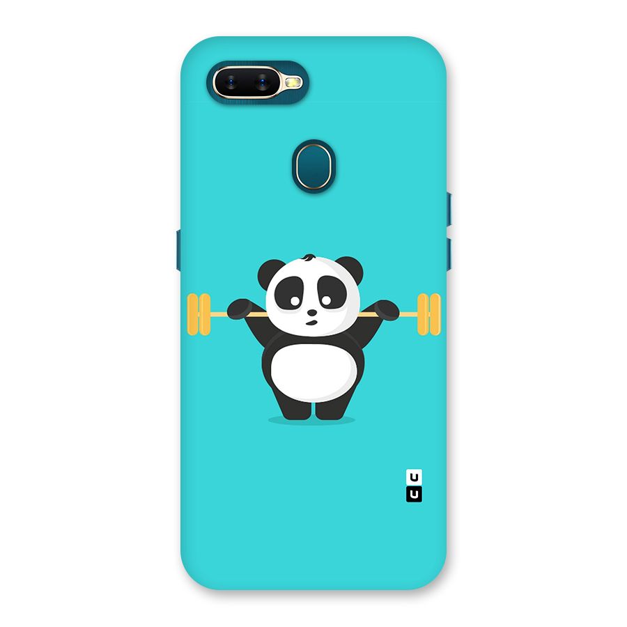 Cute Weightlifting Panda Back Case for Oppo A11k