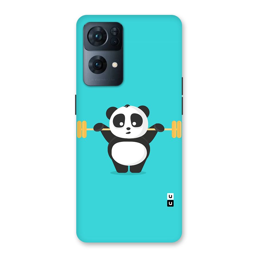 Cute Weightlifting Panda Back Case for Oppo Reno7 Pro 5G