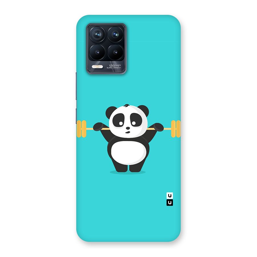 Cute Weightlifting Panda Back Case for Realme 8 Pro