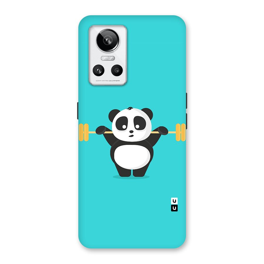 Cute Weightlifting Panda Back Case for Realme GT Neo 3