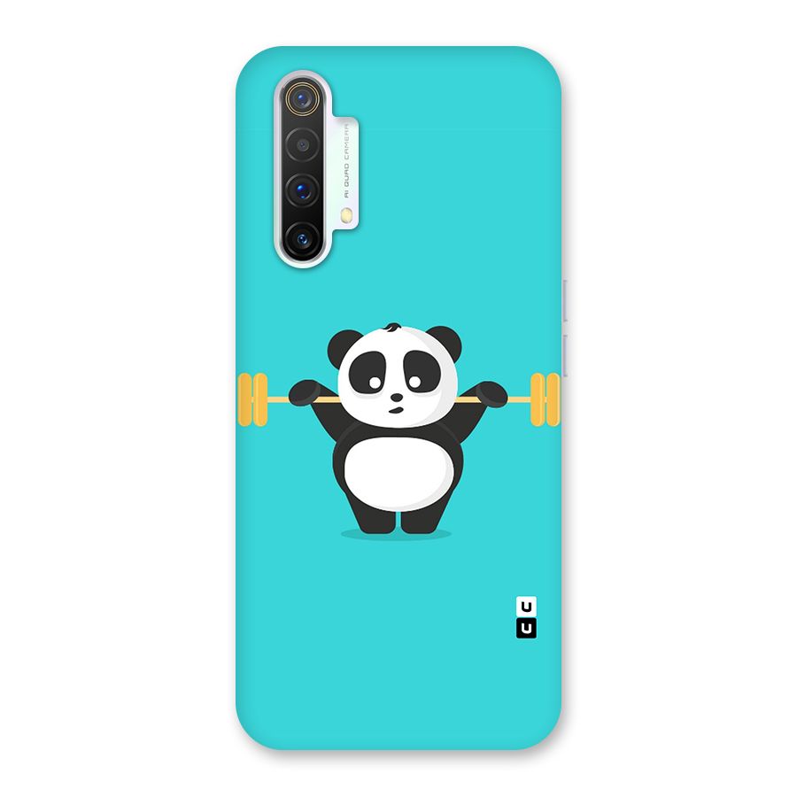 Cute Weightlifting Panda Back Case for Realme X3 SuperZoom