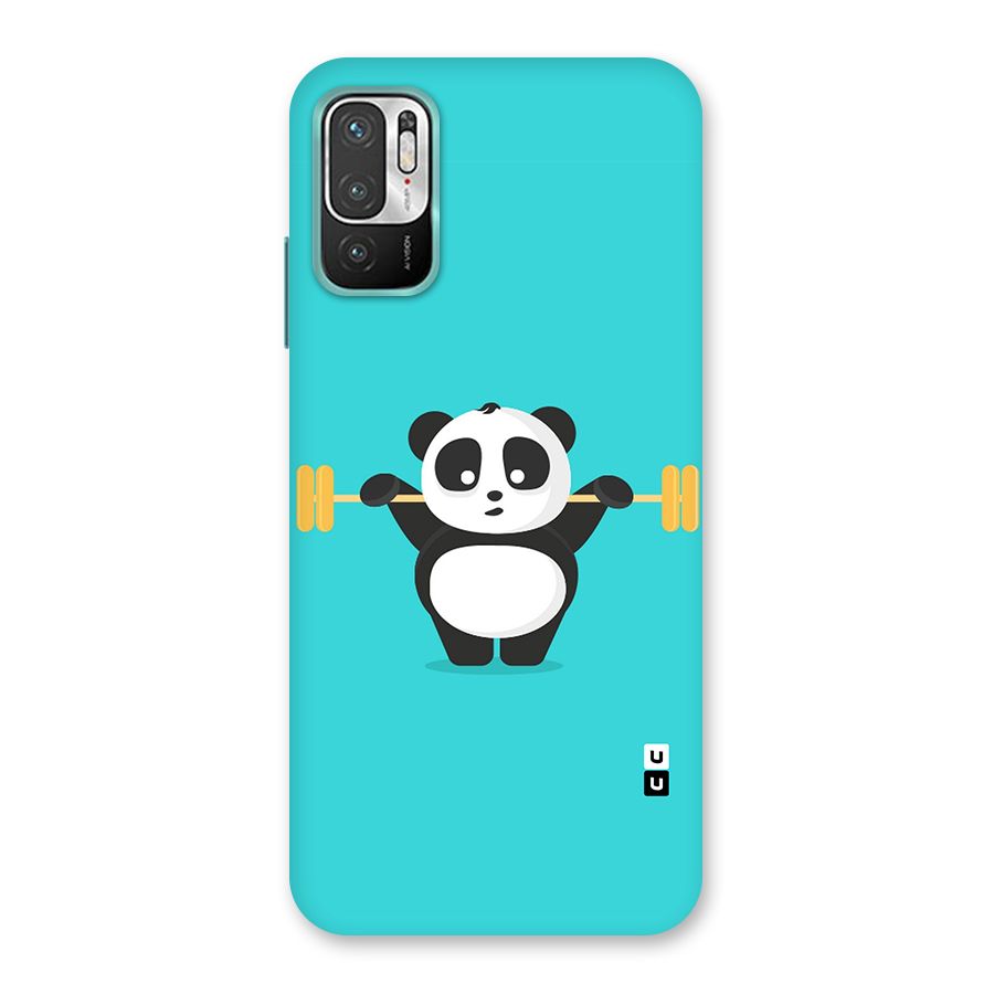 Cute Weightlifting Panda Back Case for Redmi Note 10T 5G