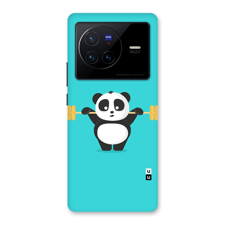 Cute Weightlifting Panda Back Case for Vivo X80