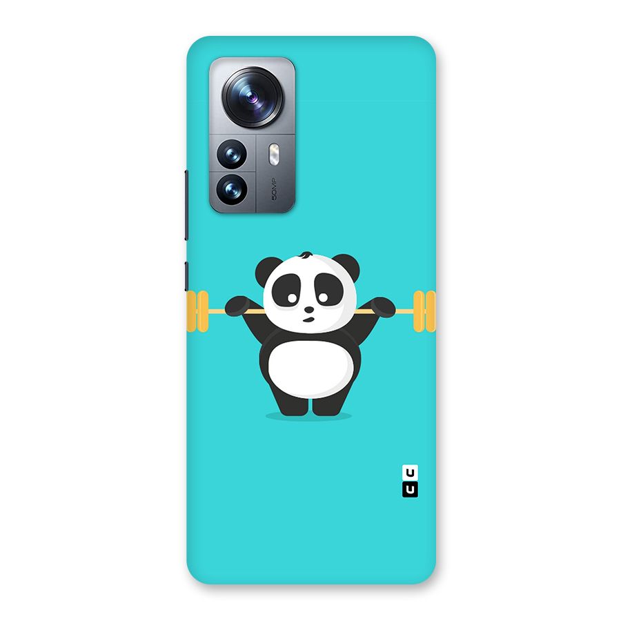 Cute Weightlifting Panda Back Case for Xiaomi 12 Pro