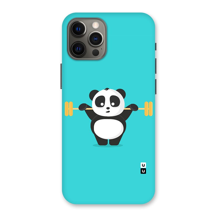 Cute Weightlifting Panda Back Case for iPhone 12 Pro Max