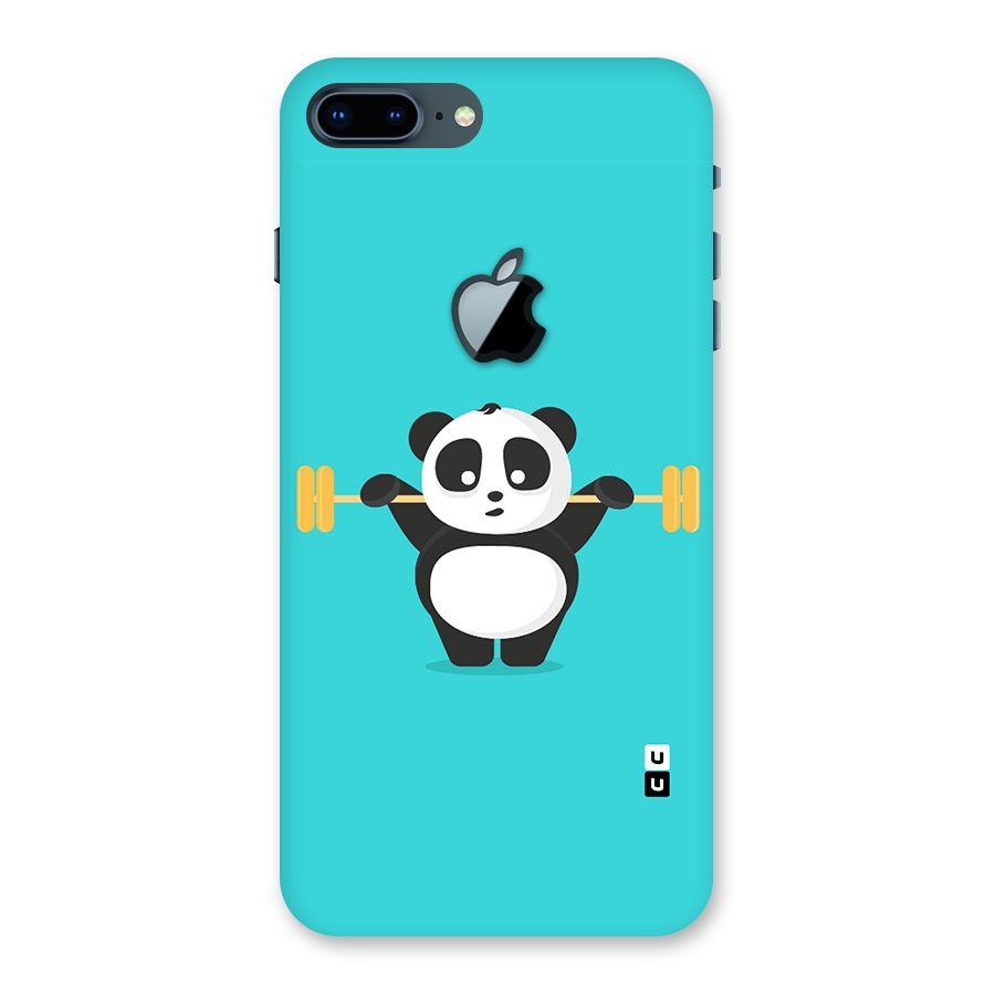 Cute Weightlifting Panda Back Case for iPhone 7 Plus Apple Cut