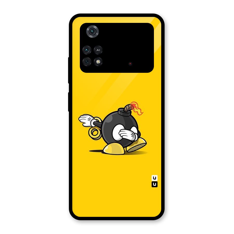 Dab Bomb Glass Back Case for Poco M4 Pro 4G