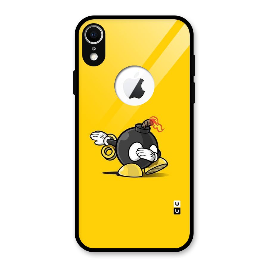 Dab Bomb Glass Back Case for iPhone XR Logo Cut