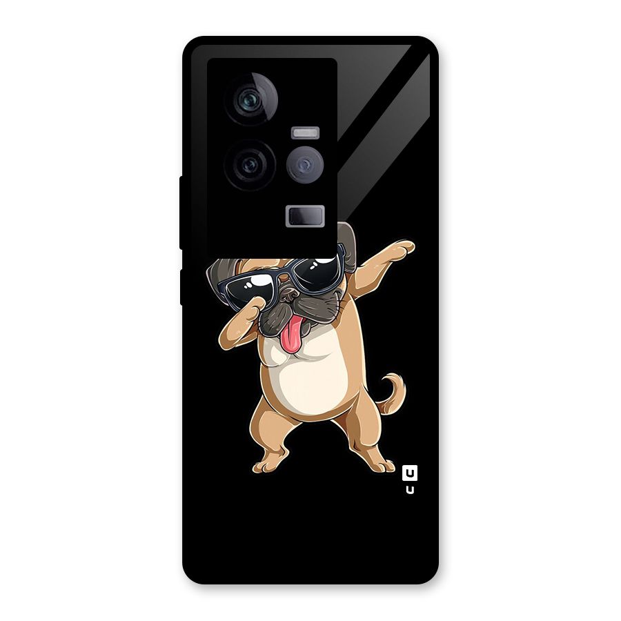 Dab Cool Dog Glass Back Case for Vivo iQOO 11 5G