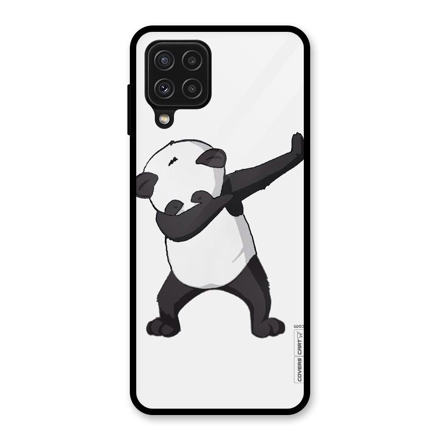 Dab Panda Shoot Glass Back Case for Galaxy A22 4G