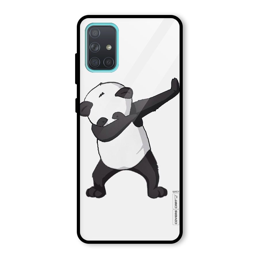Dab Panda Shoot Glass Back Case for Galaxy A71